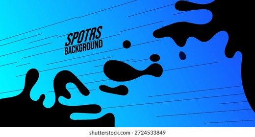 Abstract background with straight lines and splashes in minimalistic flat style. Bright vector illustration for sport