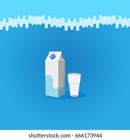 Abstract background with streaks of milk