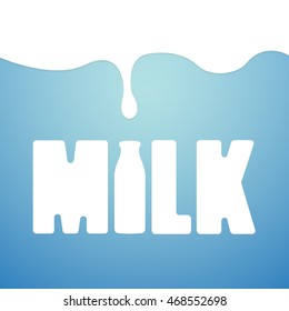 Abstract background with streaks of milk, drops waves. For Advertising, product presentations