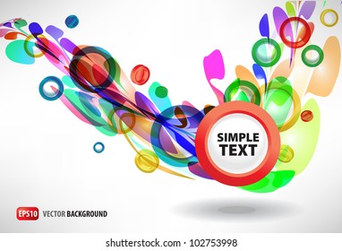 abstract background from a stream of colored shapes