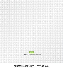 Abstract background stripe 3d circle pattern repeating gradient white and gray. Vector illustration