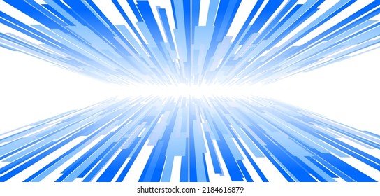 Abstract background striped 3D dynamic background with blue lines on white, vector illustration.