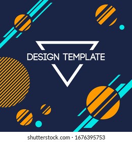 Abstract background of striped circles, dots, diagonal stripes. Abstract geometric composition. Applicable for covers, placards, posters, brochures, flyers, banner designs. Color vector illustration.