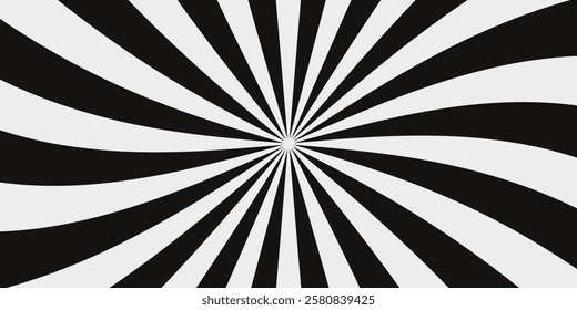 Abstract background with striped mandala . Black and white pattern.