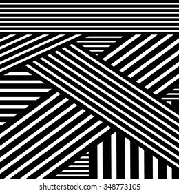 Abstract background. striped shapes. Black and white texture.
