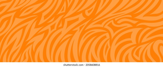 Abstract background with striped zebra skin in orange colors