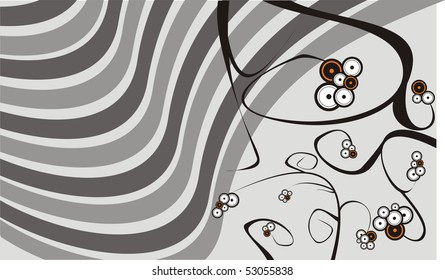 abstract background with stripes and branches