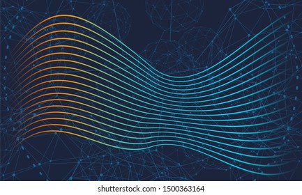 Abstract background with stripes or curves. Lines pattern. Backdrop for presentation