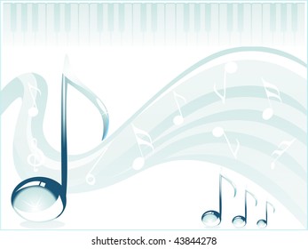 fondo abstracto con notas de música a rayas, piano