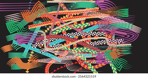 Abstract background stripes in rainbow color illustration for many design purposes.