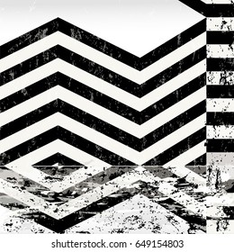 abstract background, with stripes, strokes and splashes, black and white