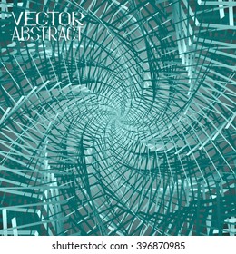 Abstract Background with Stripes. Structure Spiral Tunnel. Vector Illustration