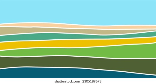 Abstract background with stripes in the style of the sixties and seventies for textiles, banners, posters, prints, paper. Flat vector illustration suitable for printing banners, flyers, invitations