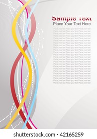 abstract background with stripes, wave text illustration