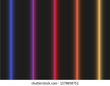 Abstract background of strips of purple pink red orange yellow worse on shelf of books vector illustration