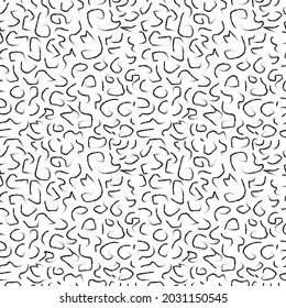 abstract background, strokes and curls on a white background, seamless vector illustration