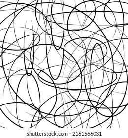 abstract background strokes lines doodle circles and ovals vector pattern