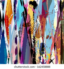abstract background, with strokes, splashes and geometric lines