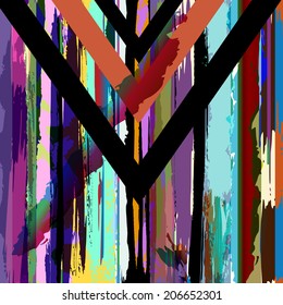 abstract background, with strokes, splashes and geometric lines