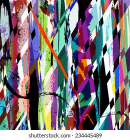 abstract background, with strokes, splashes and geometric lines