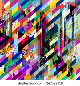 abstract background, with strokes, splashes and geometric lines