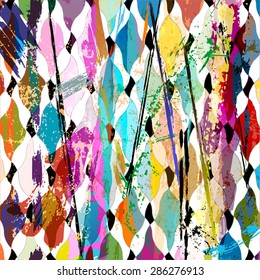 abstract background, with strokes, splashes and geometric lines