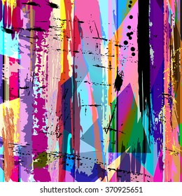 abstract background, with strokes, splashes and geometric lines