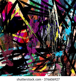 abstract background, with strokes, splashes and geometric lines