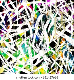 abstract background, with strokes, splashes and geometric lines