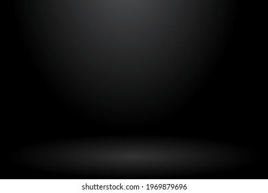 Abstract background. The studio space is empty. With a smooth and soft black color.