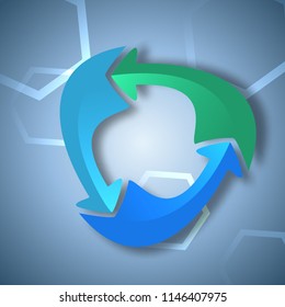 Abstract background in style info-graphics medical - concept dental care or stomatology technology. Vector Illustration EPS 10, Graphic Design elements bubbles with icon teeth