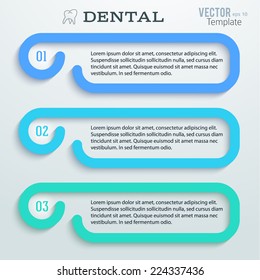 Abstract background in style info-graphics medical - concept dental care or stomatology technology. Vector Illustration EPS 10, Graphic Design elements bubbles with icon teeth 