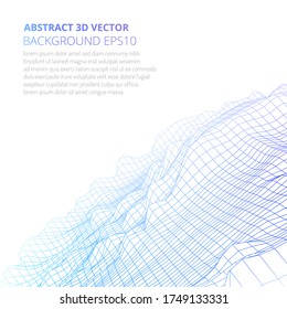 Abstract background in the style of low poly design. 3D landscape in virtual reality. Stock vector illustration. Space for text.