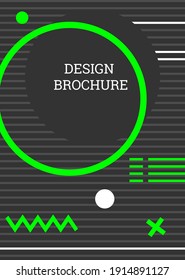 Antecedentes abstractos al estilo de Memphis. Diseño de cubierta geométrica. Portada moderna y brillante, pancarta, afiche, folleto. Colores creativos. Vector