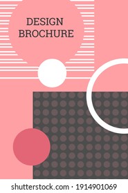Abstract background in the style of Memphis. Geometric cover design. Fashionable bright cover, banner, poster, booklet. Creative colors. Vector