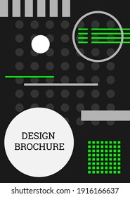 Abstrakter Hintergrund im Stil von Memphis. Geometrisches Cover-Design. Modisch helles Cover, Banner, Poster, Broschüre. Kreative Farben. Vektorgrafik