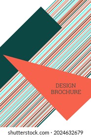 Abstract background in the style of Memphis. Geometric cover design. Fashionable bright cover, banner, poster, booklet. Creative colors. Vector