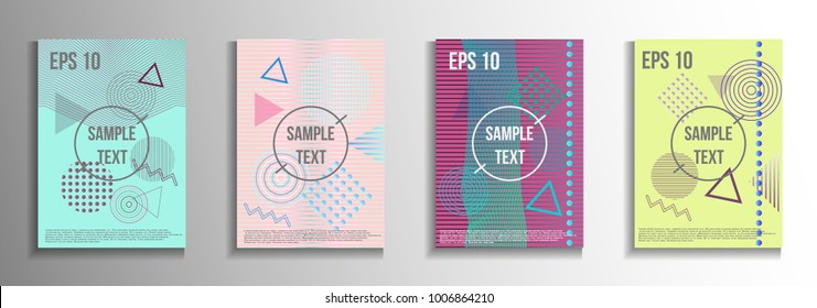 Abstract background in the style of Memphis. Modern design of the cover. Design suitable for posters, postcards, invitations, posters, packages, brochures. Vector