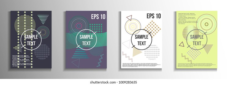 Abstract background in the style of Memphis. Modern design of the cover. Design suitable for posters, postcards, invitations, posters, packages, brochures. Vector