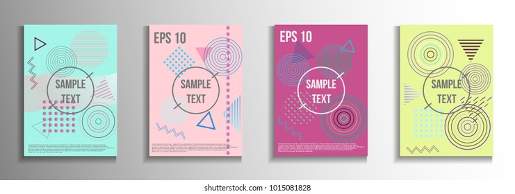 Abstract background in the style of Memphis. Modern design of the cover. Design suitable for posters, postcards, invitations, posters, packages, brochures. Vector