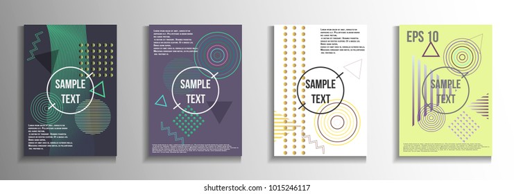 Abstract background in the style of Memphis. Modern design of the cover. Design suitable for posters, postcards, invitations, posters, packages, brochures. Vector