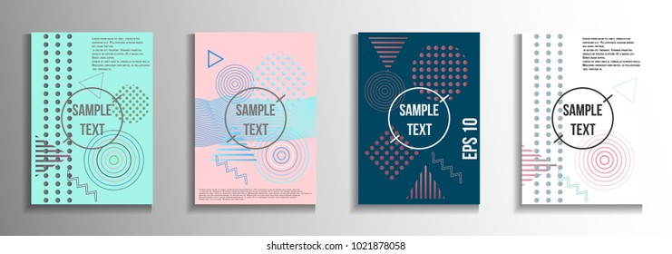 Abstract background in the style of Memphis. Modern design of the cover. Design suitable for posters, postcards, invitations, posters, packages, brochures. Vector