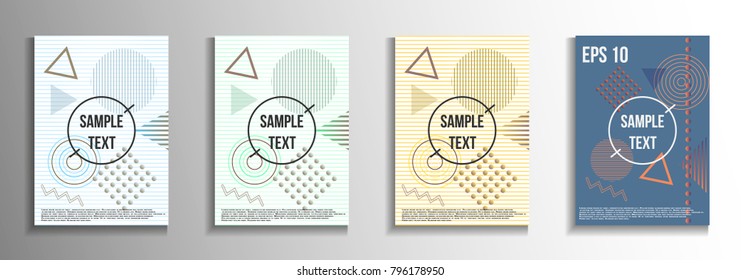 Abstract background in the style of Memphis. Modern design of the cover. Design suitable for posters, postcards, invitations, posters, packages, brochures. Vector