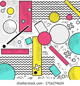 Abstract background in the style of Memphis. vector illustration