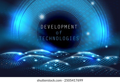 Abstrakter Hintergrund im Stil moderner Technologien. Vektorgrafik.