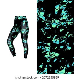 Abstract background style for sports leggings 