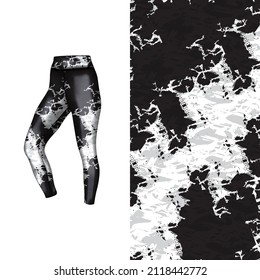 Abstract background style for sports leggings