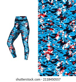 Abstract background style for sports leggings