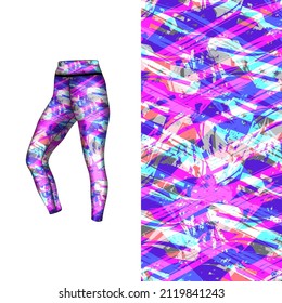 Abstract background style for sports leggings