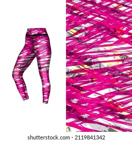 Abstract background style for sports leggings